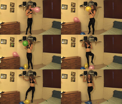 Balloons - Blowing Up and Popping WIth Heels in Pantyhose